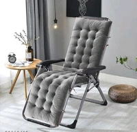 Mom's Moon Soft Velvet Chair Pad/Chair Cushion for Rocking Chair /Office/ Home in Outdoor and Indoor /Resting on Floor Set of 1 ( 18 x 50 Inch Grey ) - Grey